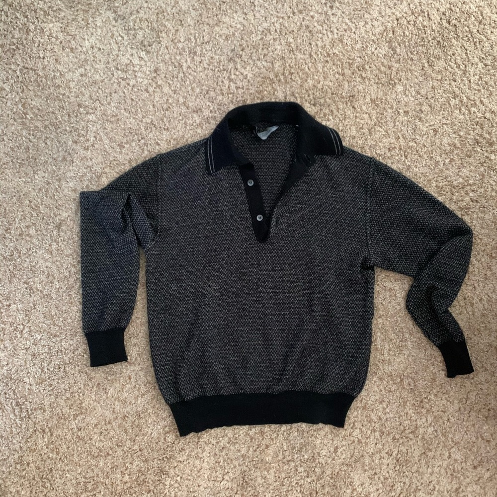 Black collared sweater